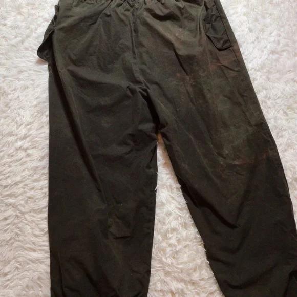 C.C. Filson Foul Weather Rain Pants Cover Cloth Oil Finish Tin Wind Repel XL Vtg